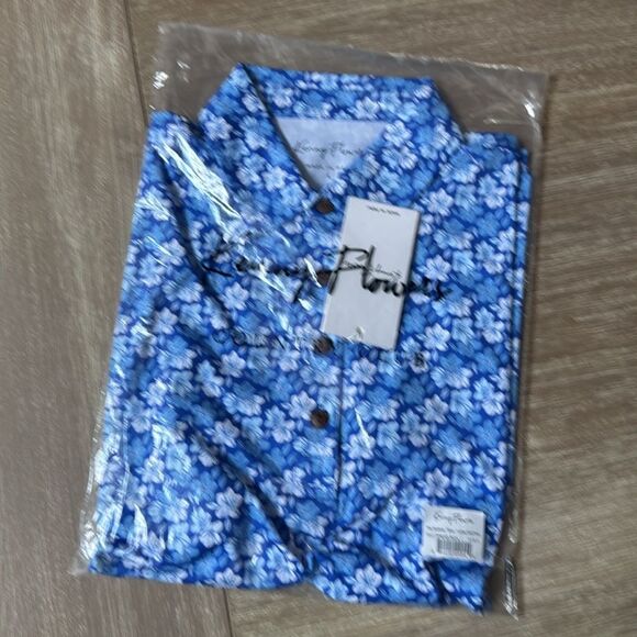 Kenny flowers THE AZALEAS blue ladies golf polo size L NWT in packaging - Picture 4 of 5